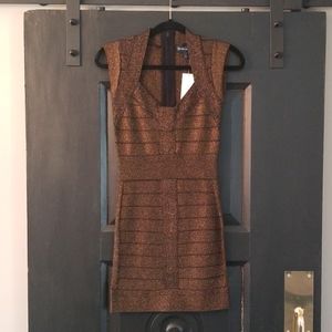 French Connection Black Shimmer Danni Dress NWT